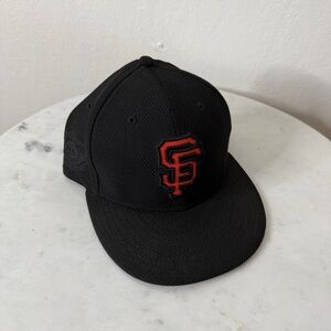 Black San Francisco Giants New Era Batting Practice Fitted Hat